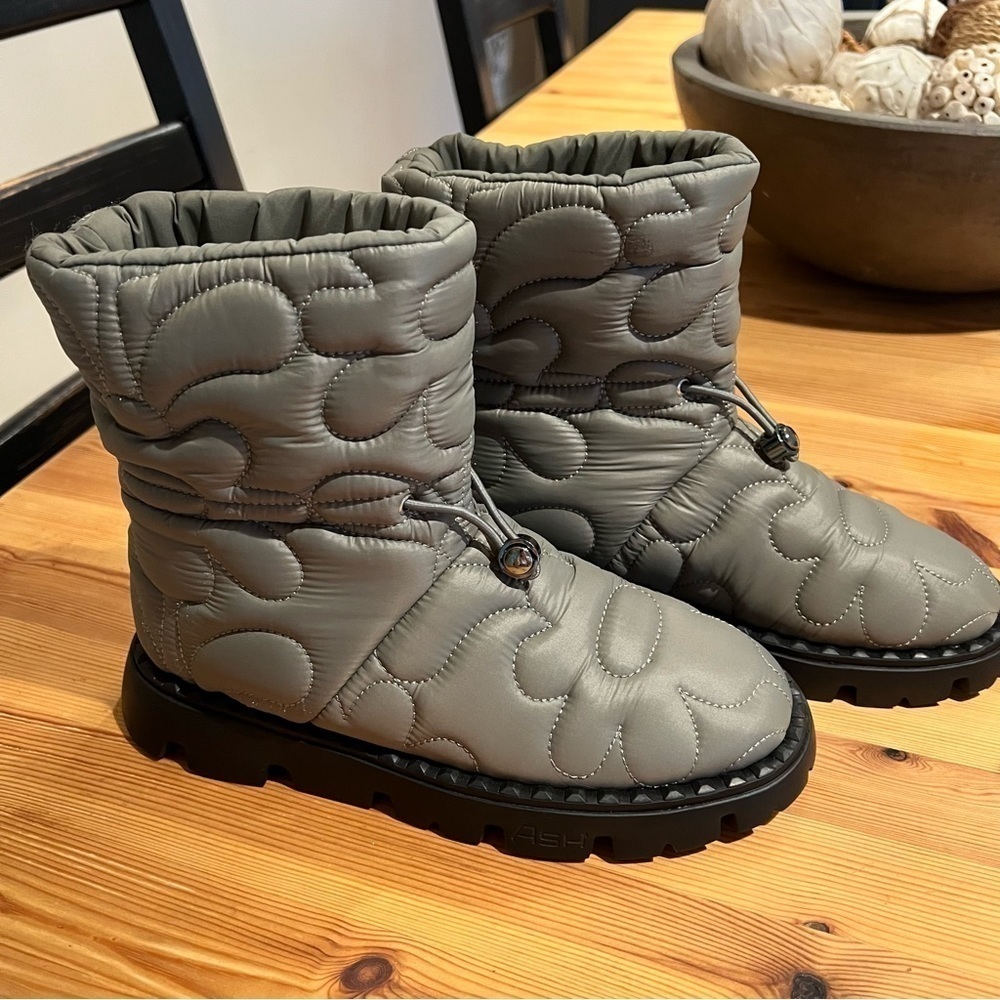 Ash JEWEL Boots In Green Quilted Nylon NEW 36 JB - Picture 5 of 9